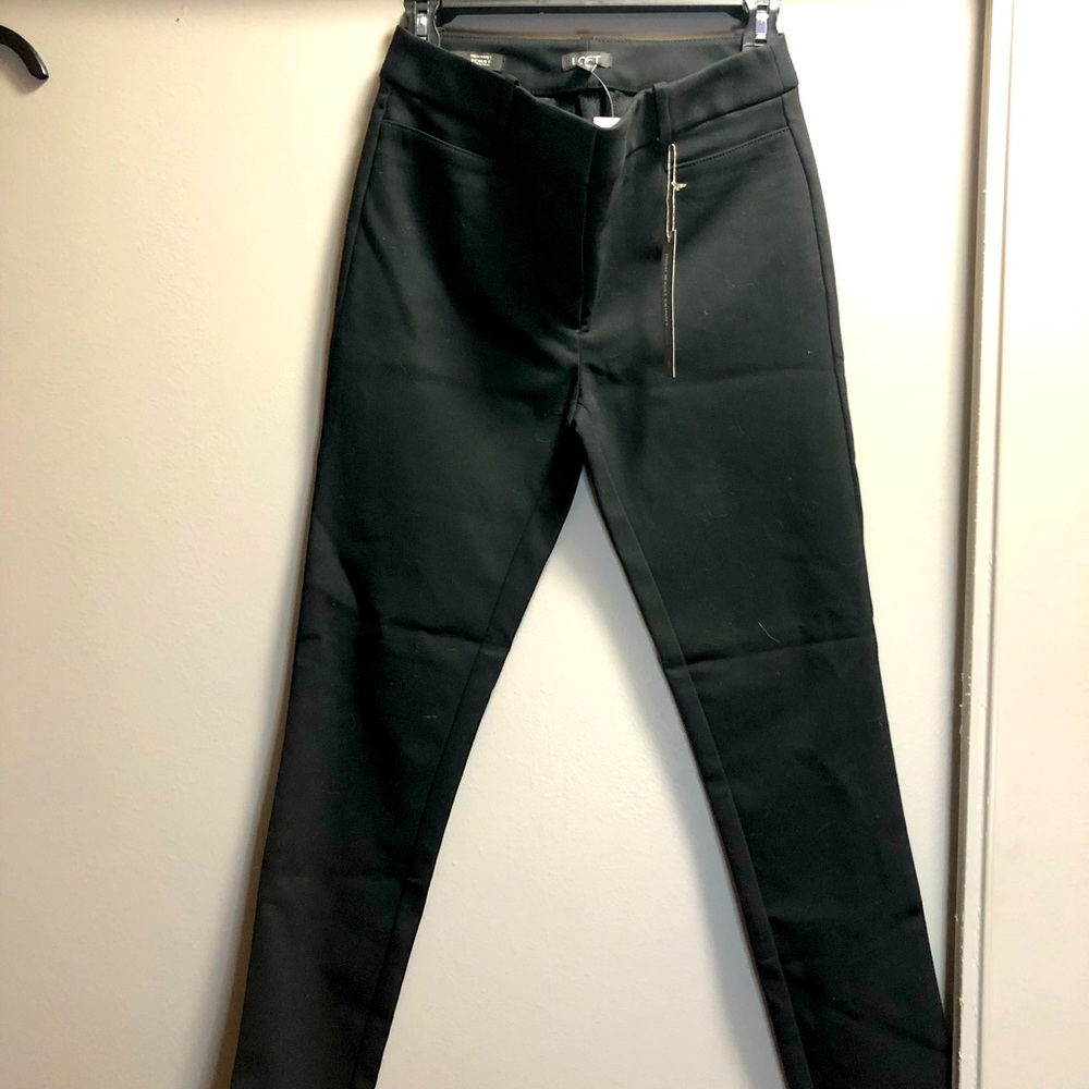 Ann Taylor Loft Black High Waisted Skinny Dress Pants